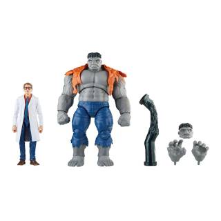 Hasbro Marvel Legends Gray Hulk and Dr. Bruce Banner Avengers 60th Anniversary 6-Inch Action Figures