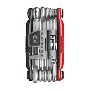Crankbrothers M17 Bicycle/Bike Maintenance Multi Tool (Black/Red) - Lightweight