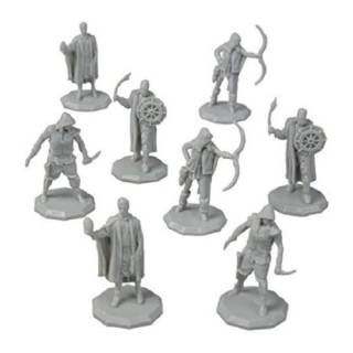 8 Unpainted Fantasy Bandit Mini Figures- All Unique Designs- 1" Hex-Sized Compatible with DND Dungeons and Dragons & Pat