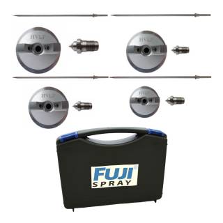 Fuji Spray Air Cap Set 7020 #2,4,5 and 6 for Semi-PRO and Hobby-PRO Spray Guns and Case Bundle