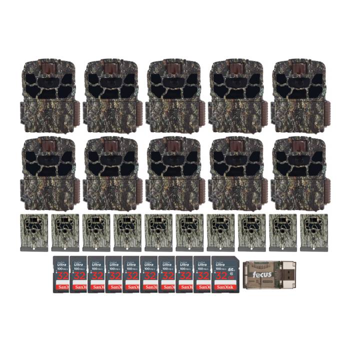 Browning Dark Ops Full HD Trail Camera with Security Box, 32GB SD Card, and Card Reader (10-Pack)